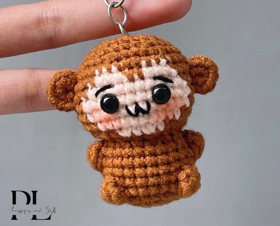 Lana Peluche Crochet Crochet Mono De Lana Para Bebe Llavero De