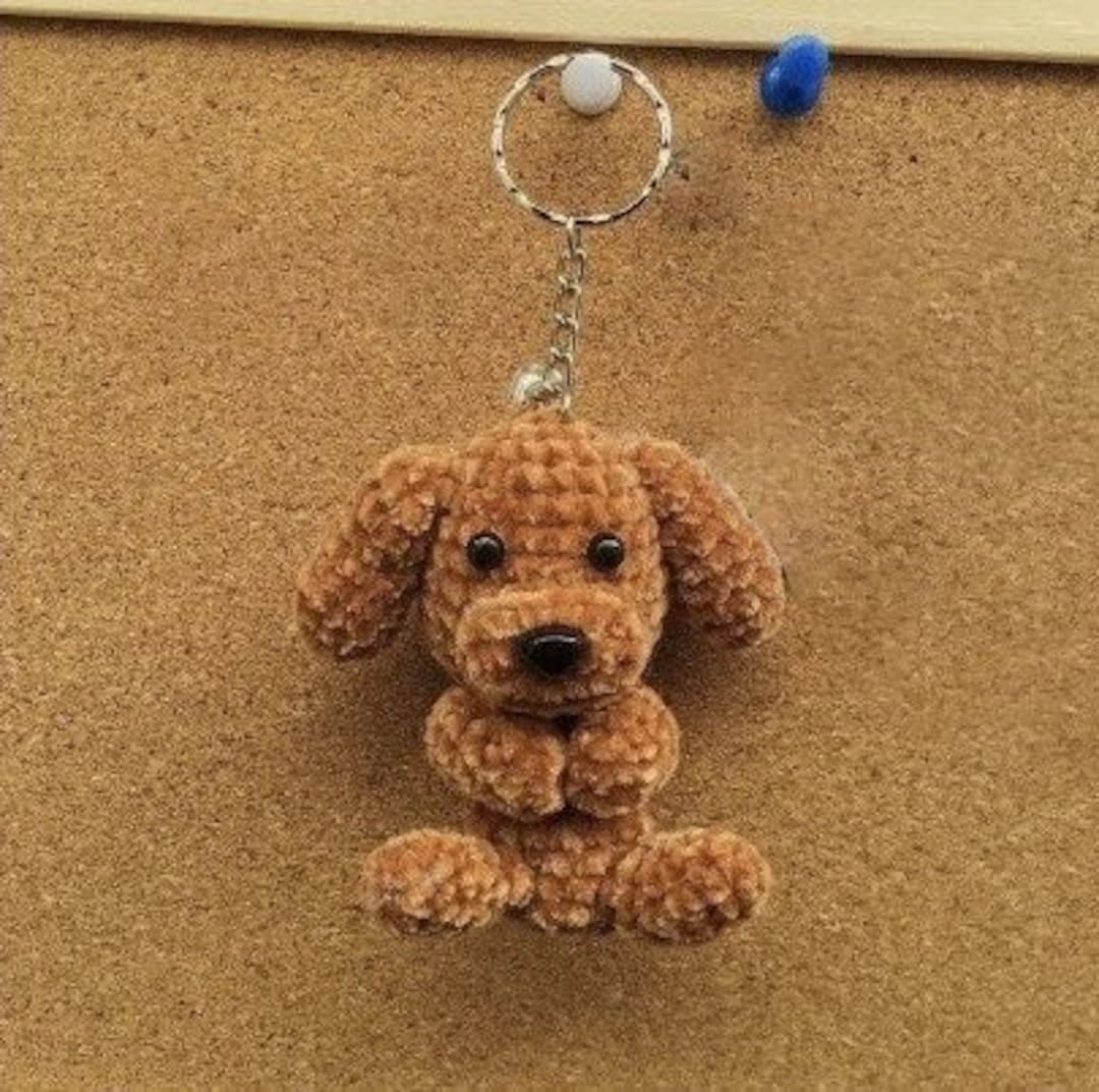 Cute Poodle Crochet Keychain, Amigurumi Poodle, Crochet Mini