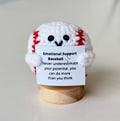 Funny Positive Baseball, Knitted Baseball Toy With Positive Card, Cute Ball Wool Inspirational, Cheer Up Gift For Baseball Team Player product logo