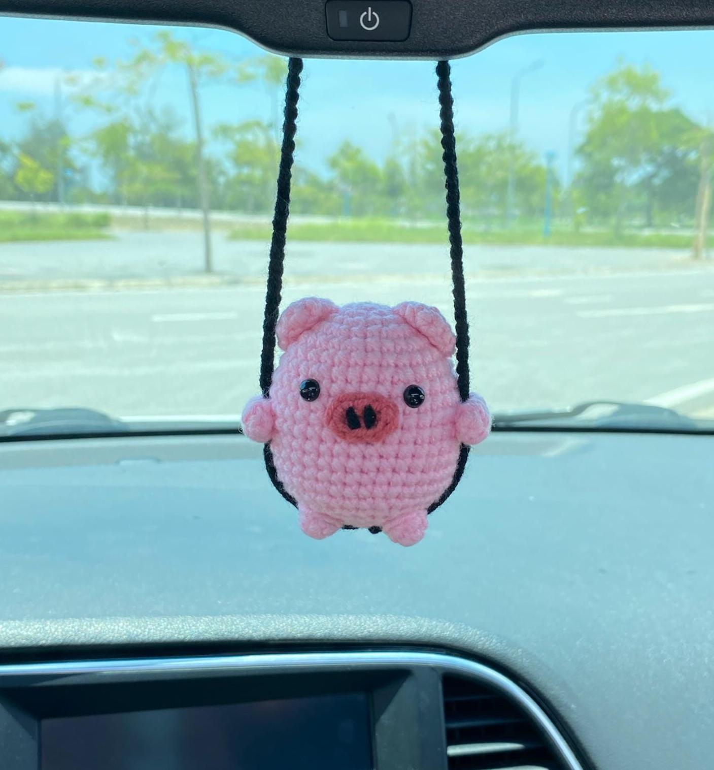 Swinging Pig Car Hanging Ornament For Rearview Mirror - View #9