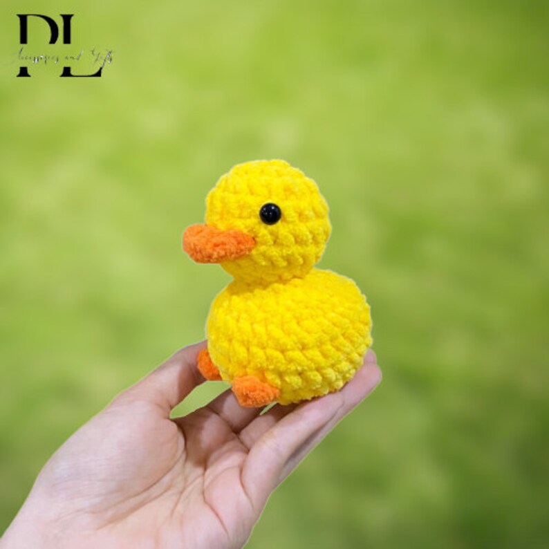 Handmade Crochet Duck Plush Cute Amigurumi Duck Keychain Etsy