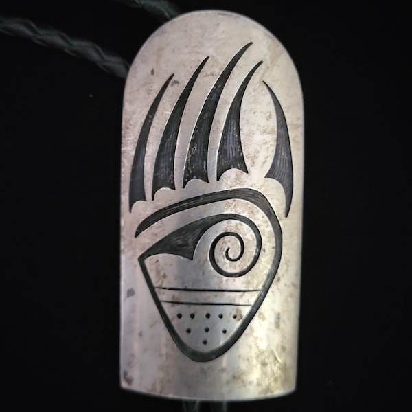 Hopi Vintage Sterling Silver Bolo Tie