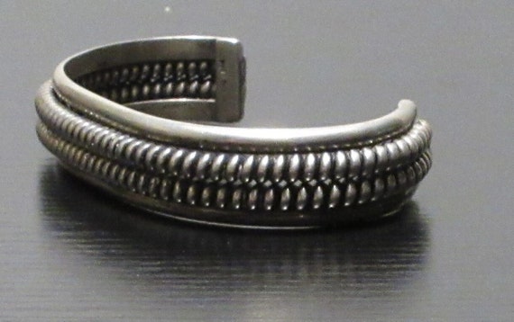 Sterling Silver Twist Wire Bracelet - image 1