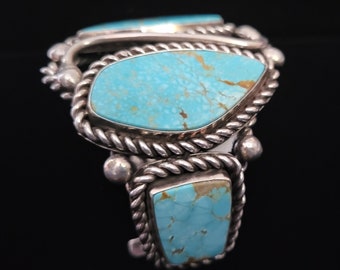 Jo Elias Draper #8 Turquoise Sterling Silver Bracelet