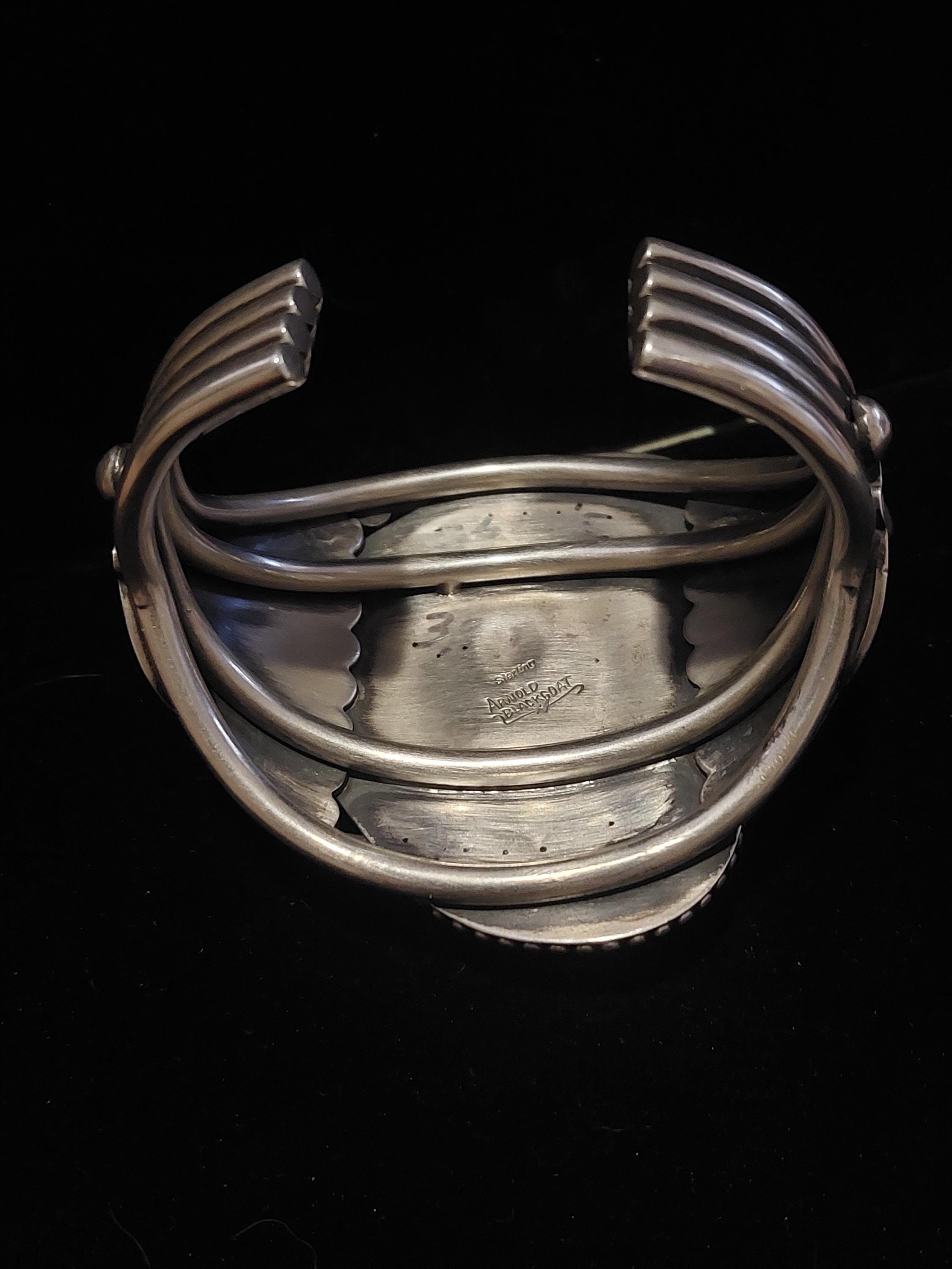 Sterling Silver Turquoise Cuff Bracelet by Arnold Blackgoat - Etsy