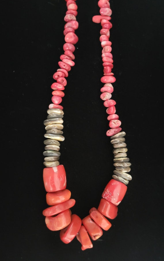 Pueblo Coral, Turquoise and Shell Necklace
