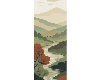 Autumn Serenity River, Custom Eco Friendly Premium Yoga Mat with Harmonious Nature Design perfect for meditation, workout and pilates