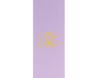 Estera de yoga Lavender Lotus Bloom, Pastel Perfection con detalle personalizado, fondo de goma antideslizante, para meditación, entrenamiento y pilates,