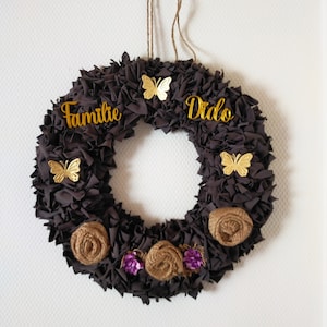 Cloth wreath, door wreath