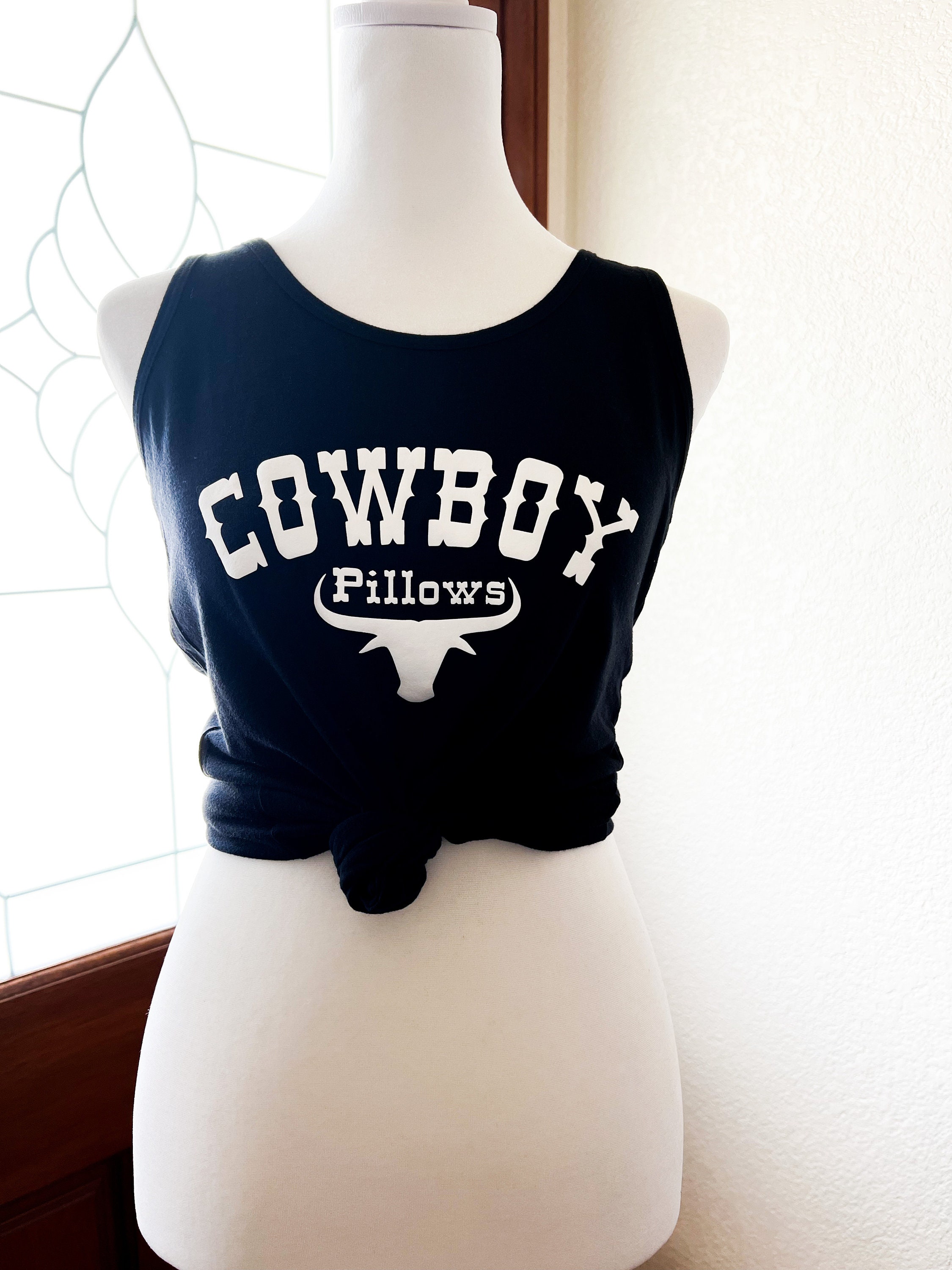 Cowboy Pillows Tank Top Western Tank Top Cowgirl Style Etsy