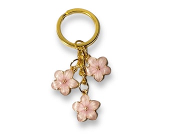 Cherry Blossom Keychain Japanese Gifts Cherry Blossom Charms Sakura Keychain Gift for Her Girlfriend Anime Japanese Birthday Gift Holiday