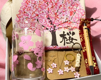 Japanese Gift Box Cherry Blossom Japanese Keychain Name in