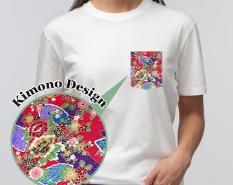 Shirt Pocket Japanese Shirt Kimono Japanese Gift for Women Men Neko Shiba Inu Anime Shirt Kawaii T Shirt for Her Japanese Streetwear