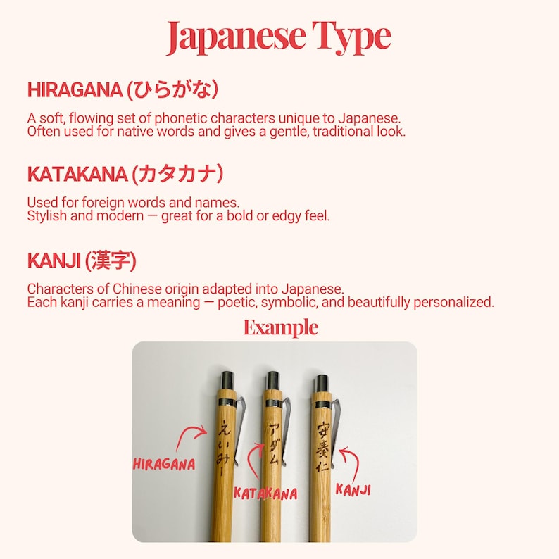 kanji name japanese name pen case custom pen japanese name gift for japanese learner