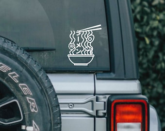 Ramen Sticker Japan Car Decal Kawaii Vinyl Decal Anime Inspired Gift for Japan Lovers Japan Car Accessory Japanese Symbols Japan Stickers
