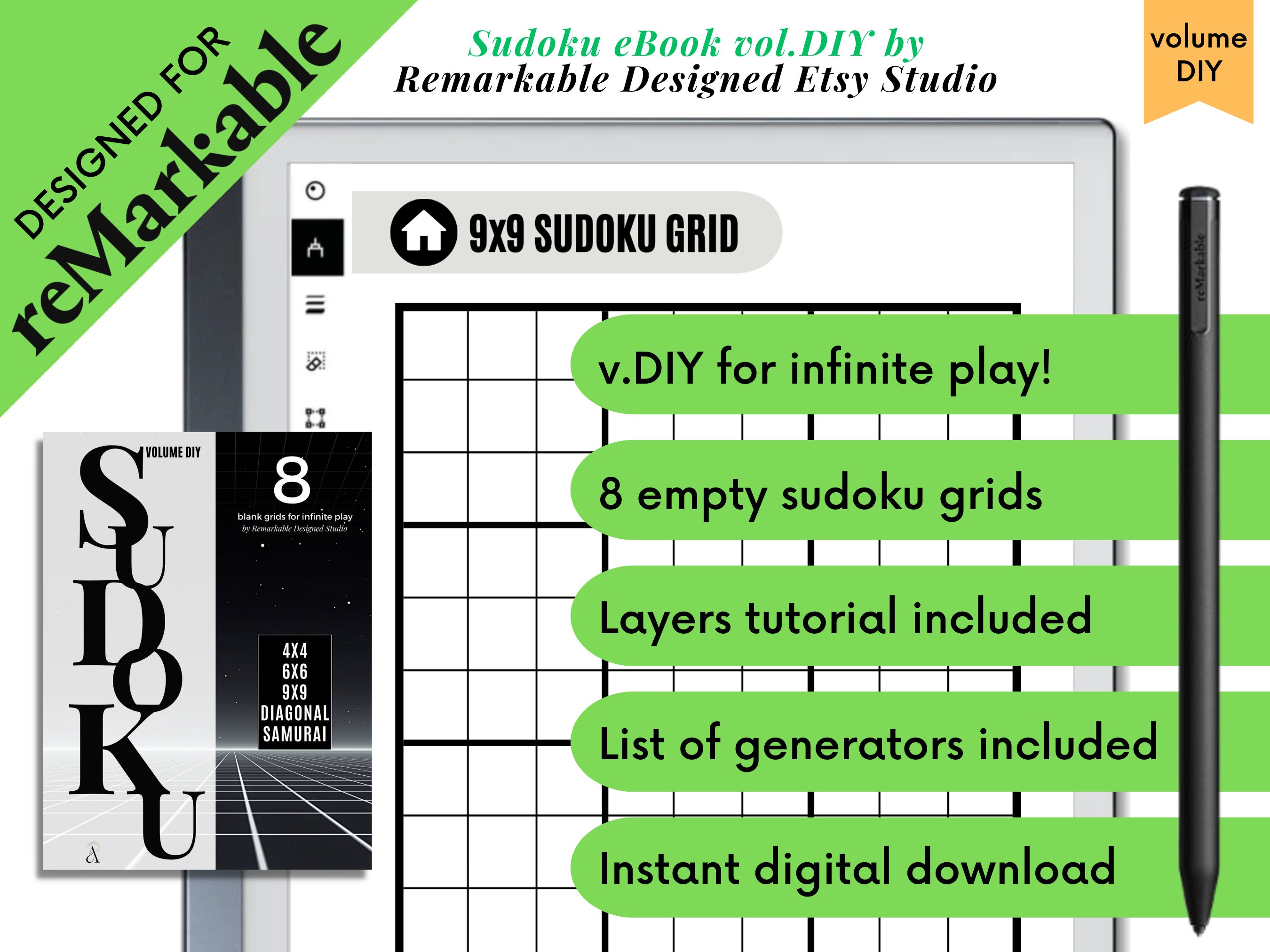  Double The Fun: Wooden Sudoku Puzzle Game for Kids with 4x4 and  6x6 Grids and 60 Challenges : Toys & Games