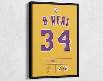 Shop Shaquille O'Neal Los Angeles Lakers Signed Yellow Custom Jersey Signed  on #4