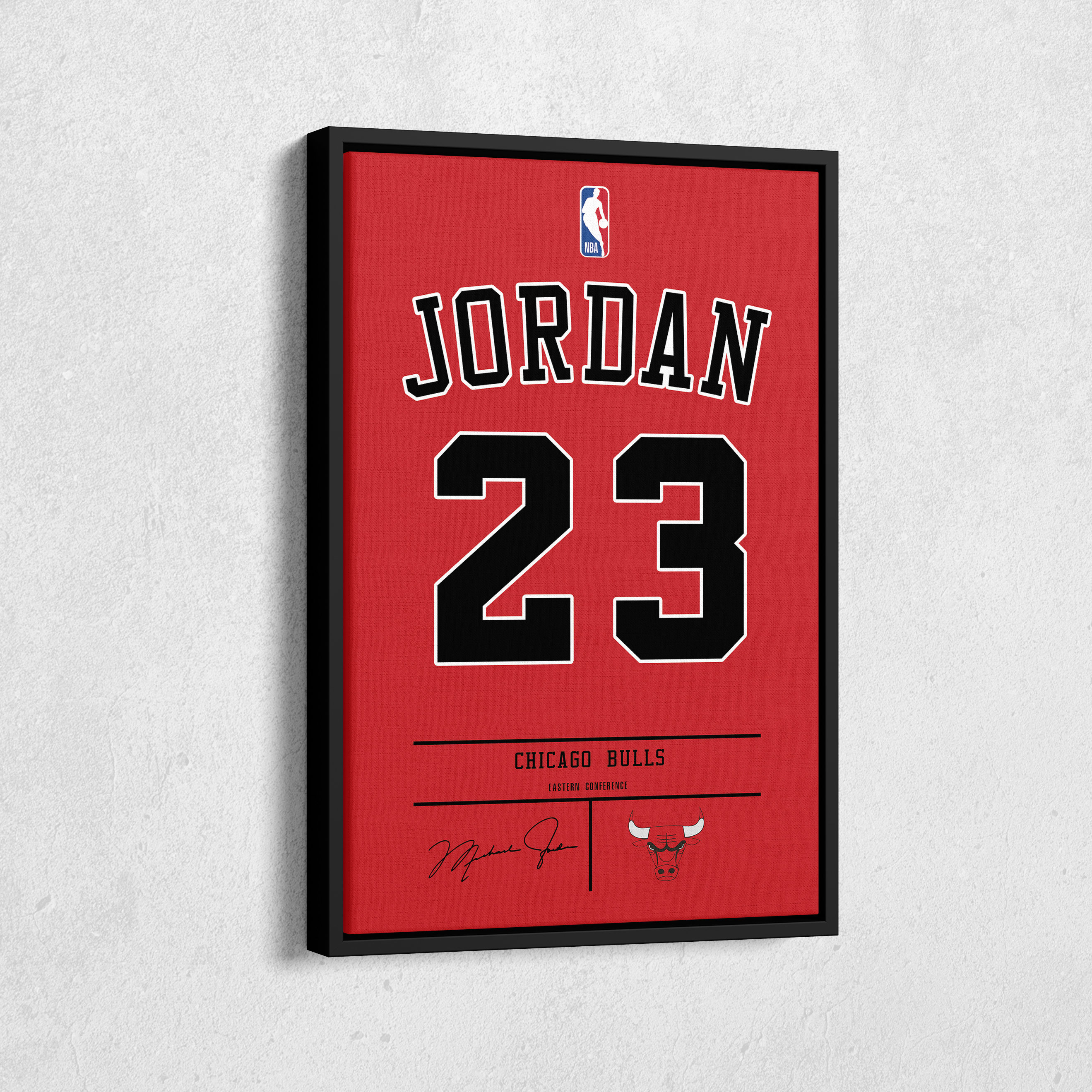 Michael Jordan Bulls 34x38 Custom Framed Jersey Display with