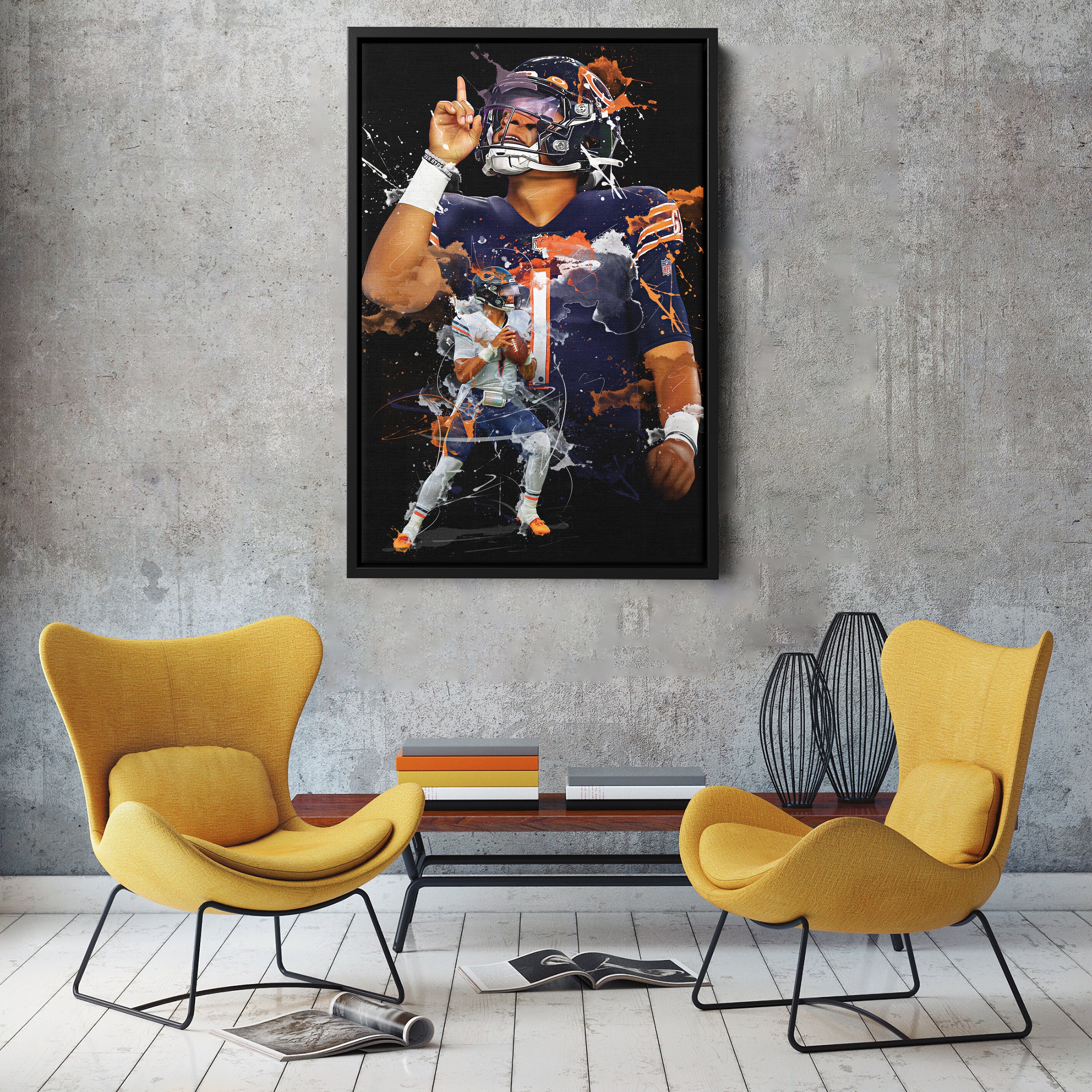 Justin Fields Poster Chicago Bears Poster