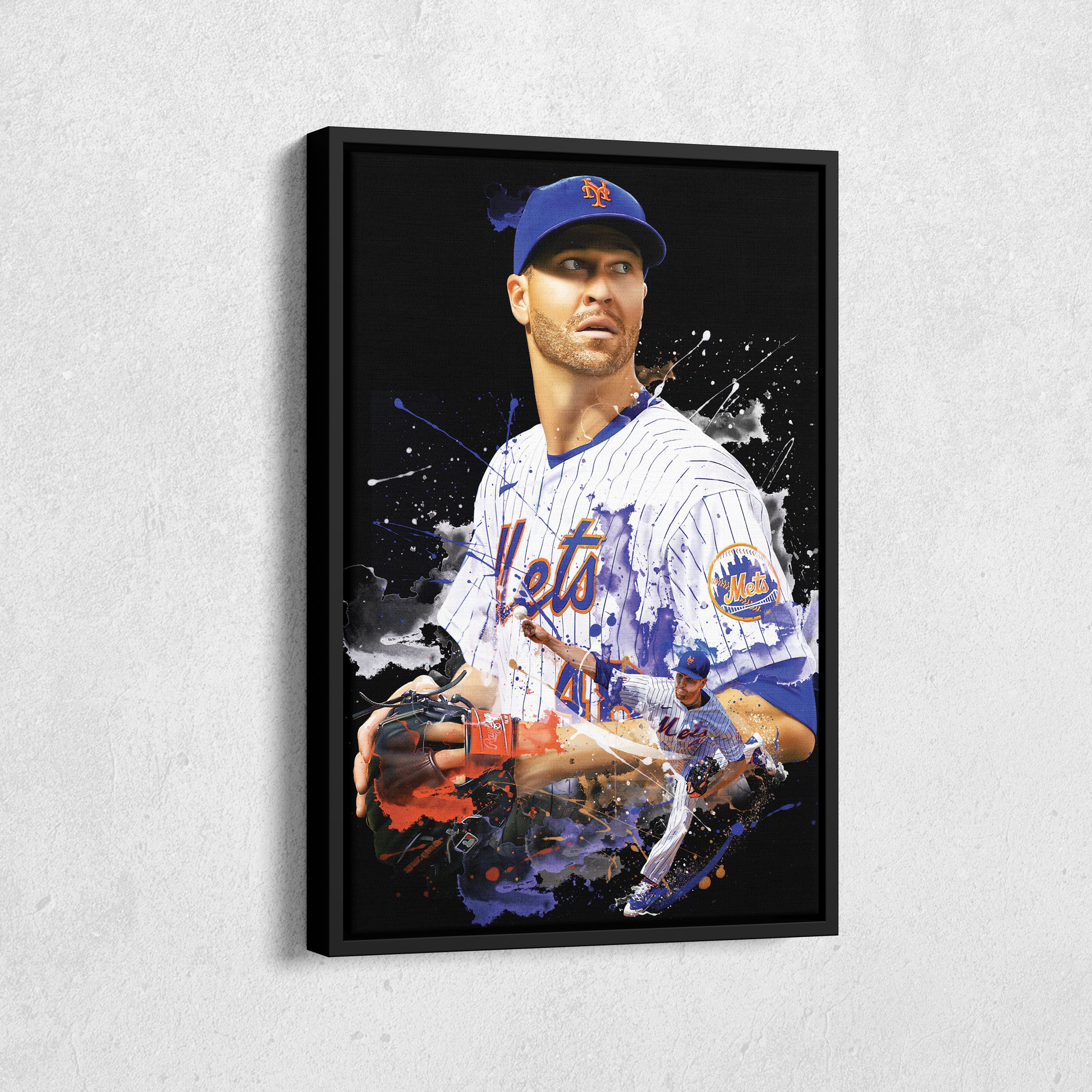 Jacob Degrom New York Mets Autograph Signed Custom Framed Jersey