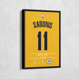 Domantas Sabonis Signed Sacramento Kings 33x42 Custom Framed