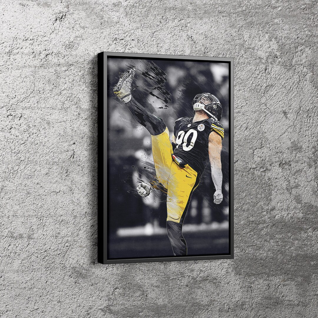 TJ Watt Poster Pttsburgh Steelers Football Llustrated Art Prnt - Etsy