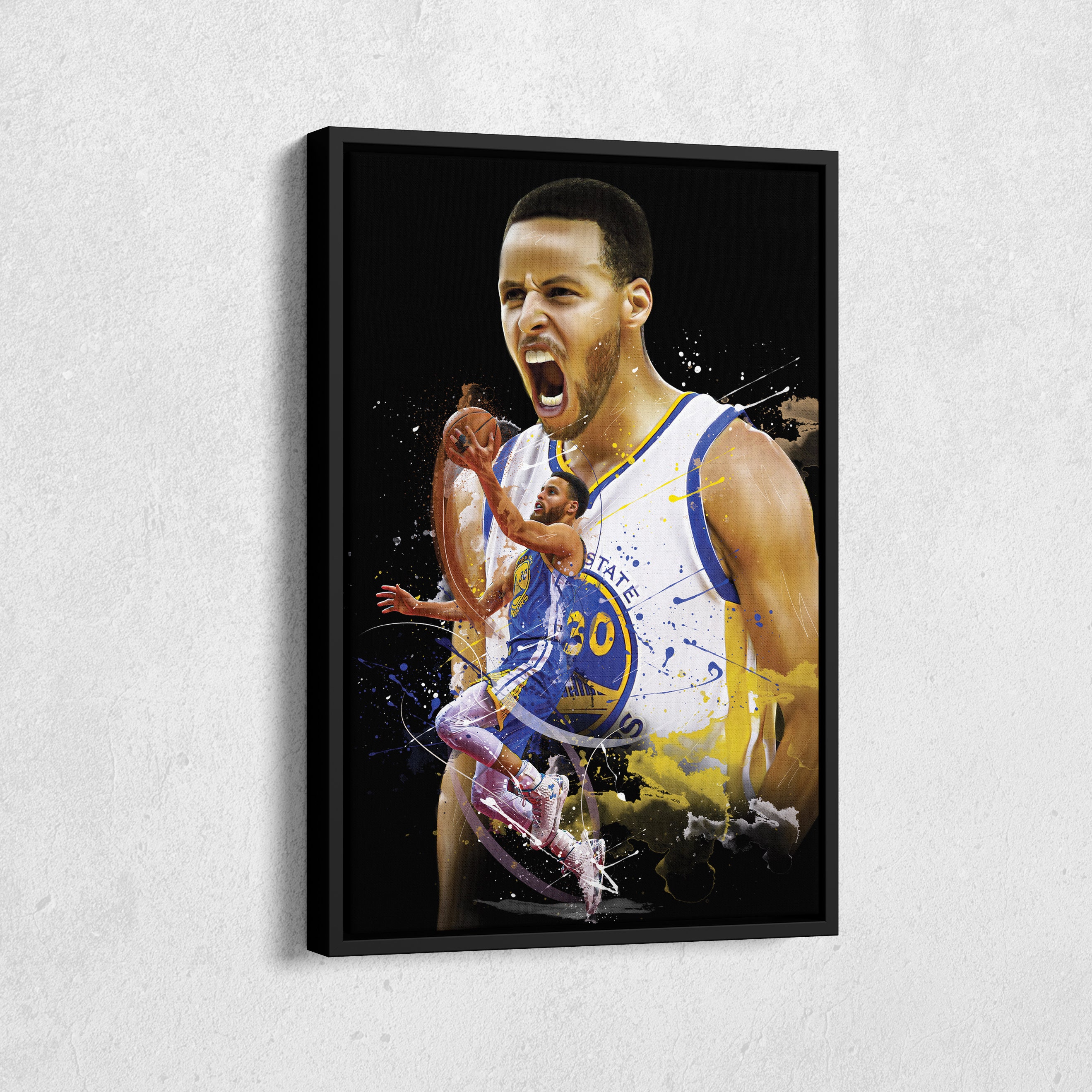 Kitbags & Lockers 12x8 A4 Stephen Curry Golden State Warriors Autographed Signed Photo Photograph Picture Frame Basketball Poster Gift G, Black