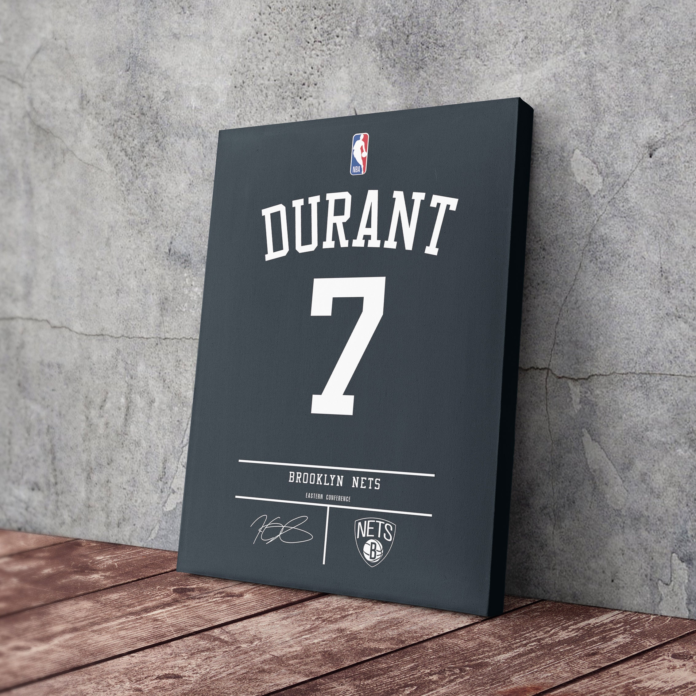 Kevin Durant Jersey Art Brooklyn Nets NBA Wall Art Home Decor - Etsy