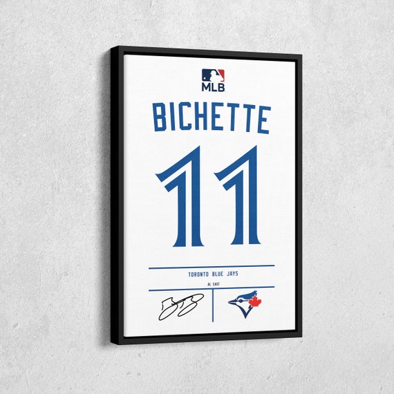 Bo Bichette Jersey Art Toronto Blue Jays MLB Wall Art Home 