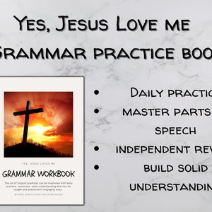 Grammar Practice book Homeschool workbook Grammar digital download independent review Practice  Study book English parts of speech