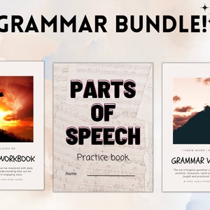 Grammar bundle | Grammar workbooks | Parts of Speech workbooks | Language arts bundle | Parts of speech bundle | Homeschool Grammar bundle