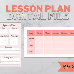 Home School planner Unit Study planner Lesson Planner Weekly planner digital Download Printable Planner Homeschool Lesson planner Editable