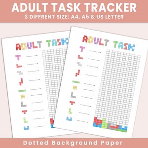 Adulting Task Tracker: Fun Printable Habit Planner (Editable Canva)