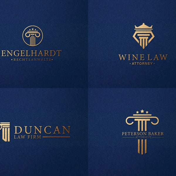 I will design modern, minimalist, custom, attorney, legal, lawyer, monogram and law firm logo for consulting business