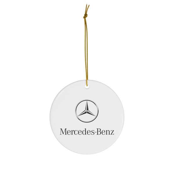 Mercedes Logo Ceramic Ornament, 4 Shapes