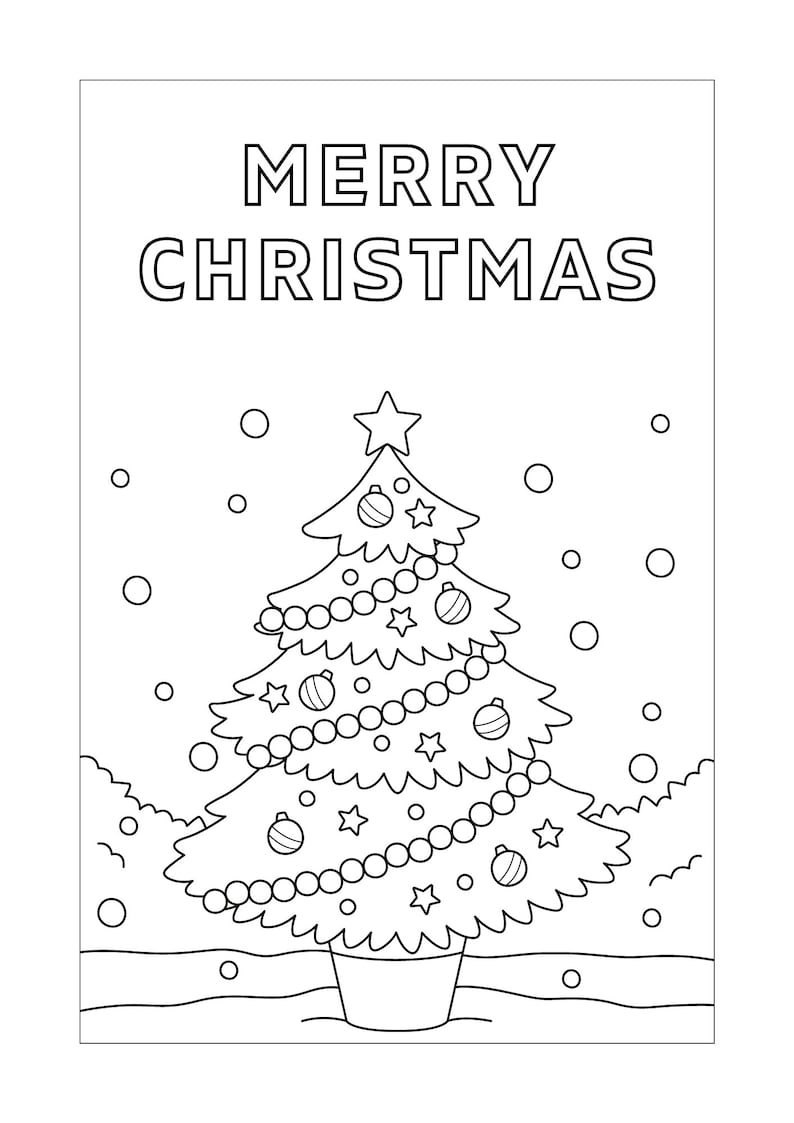 Printable Christmas Colouring Pages - Etsy
