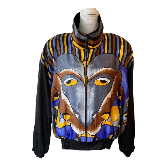 Nicole by J Farah Picasso Inspired Bomber Jacket C
