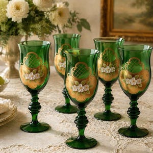 Antique Czech Crystal Wine Glass - Etsy