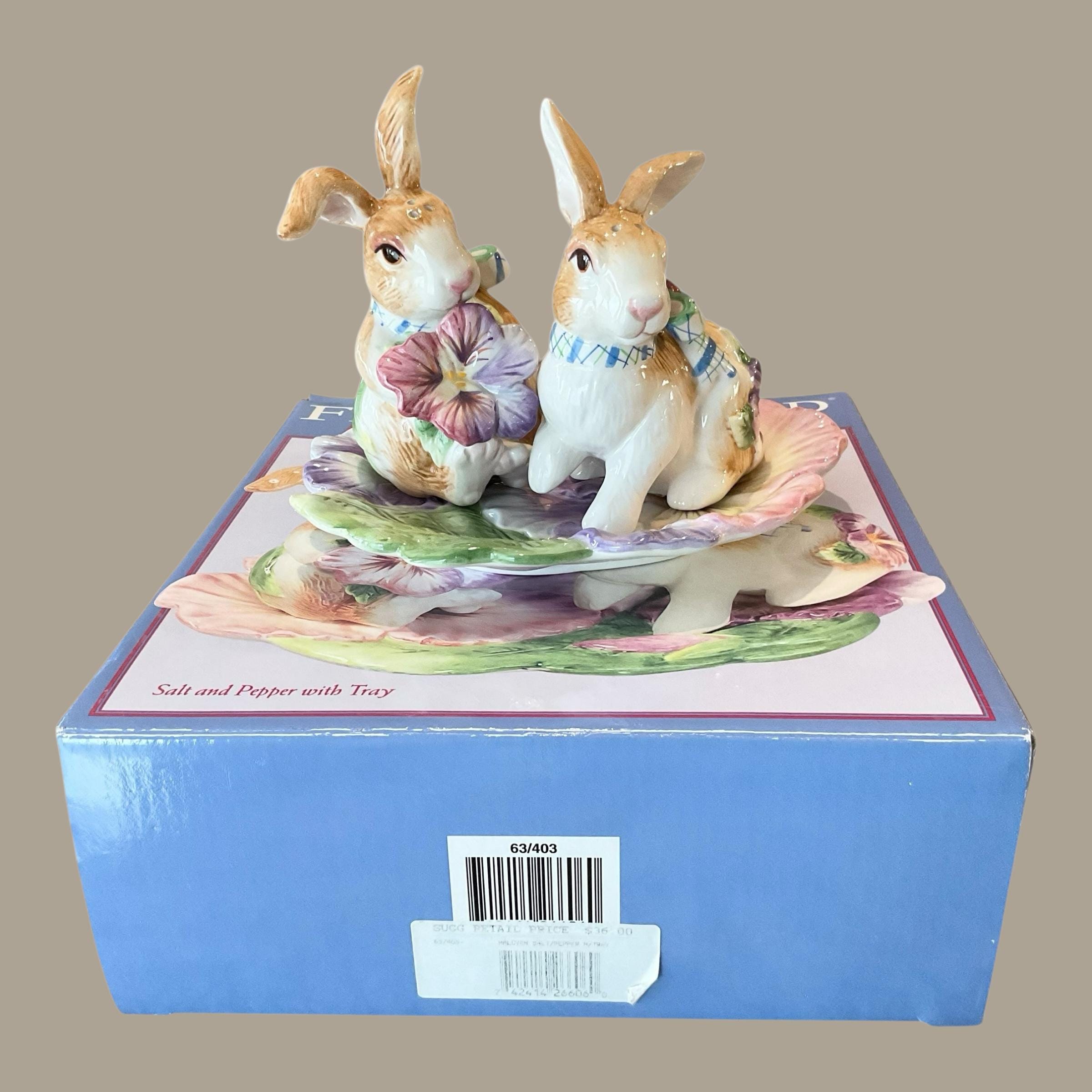 Fitz And Floyd Wiesenhase Dekofigur – 25,4 Cm, Keramik, Handbemalt