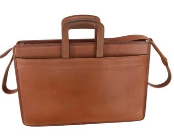 COACH レザービジネスバッグ Vintage Coach Musette Messenger bag Briefcase 9625 Mocha made in