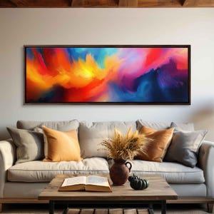 Abstract Shapes New Year Celebration, Wall Art Canvas Print, Vibrant Colors, Dynamic Movement