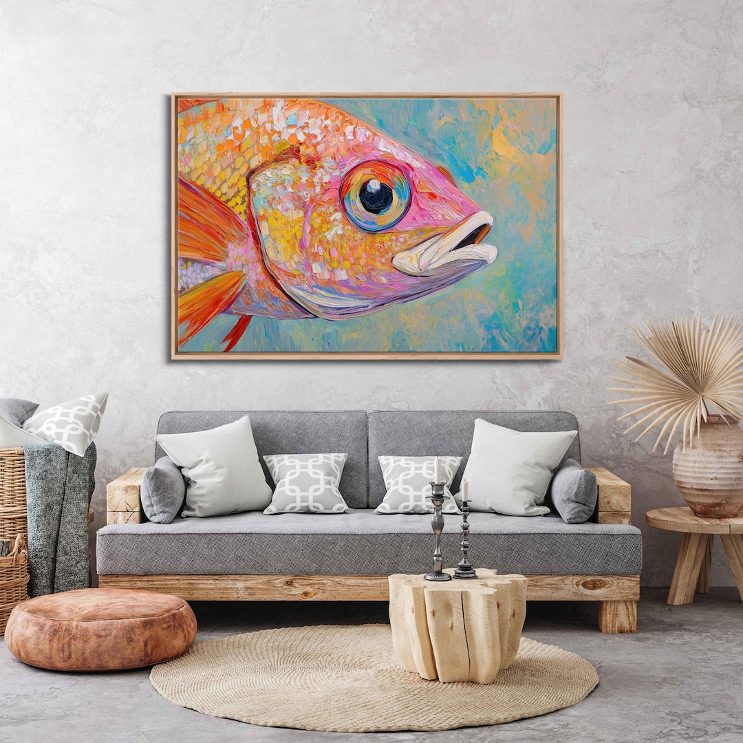 Vibrant Saltwater Fish Wall Art Canvas Print Acrylic Painting vibrant-saltwater-fish-wall-art-canvas-print-acrylic-painting