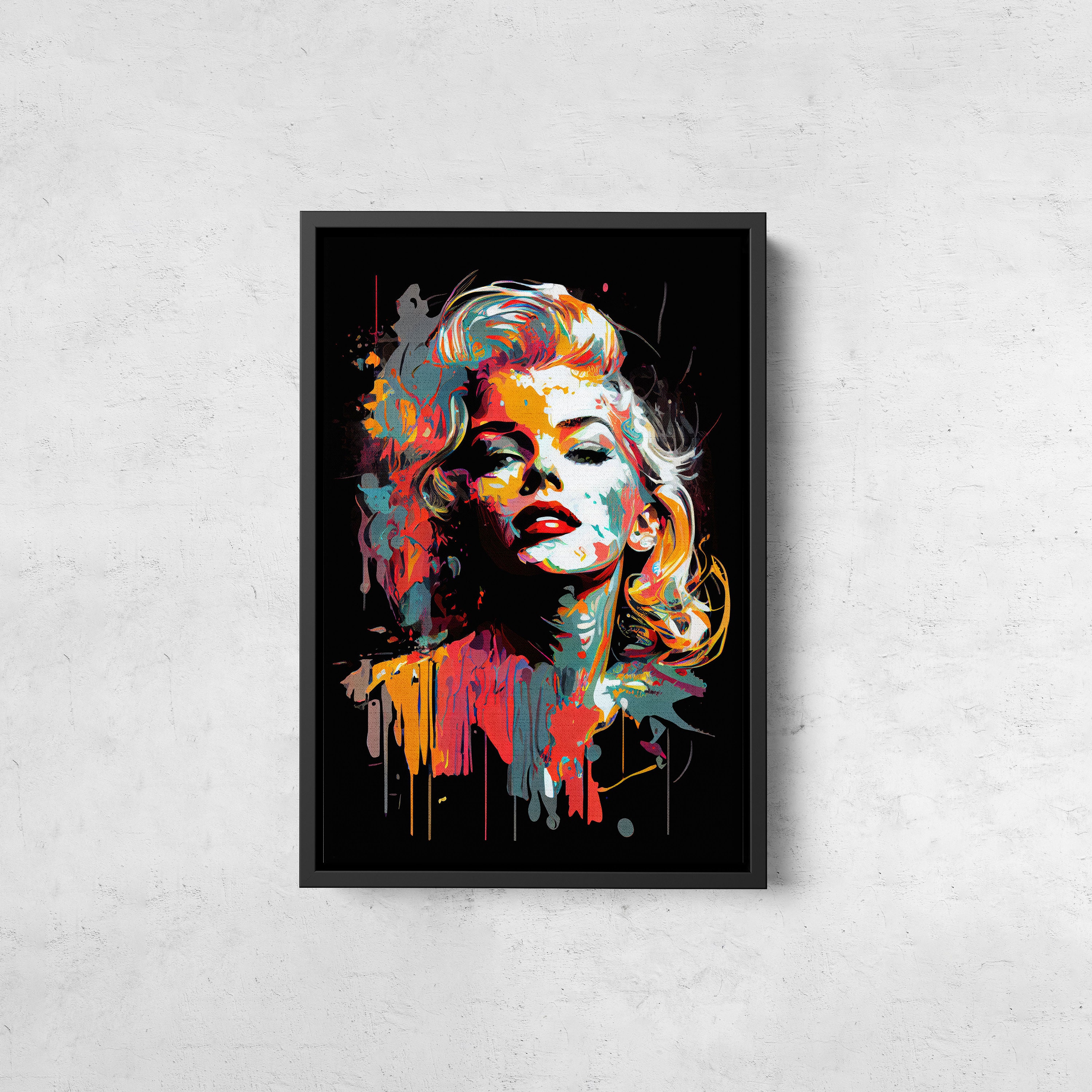 Marilyn Monroe Abstract Canvas Art Print Canvas Wall Art - Etsy