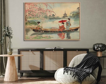【中古】「未使用品」eS Vol.09 和風 ~JAPANESE STYLE~ Vintage Pair of Japanese Geisha Figures Dufex Foil Art Prints