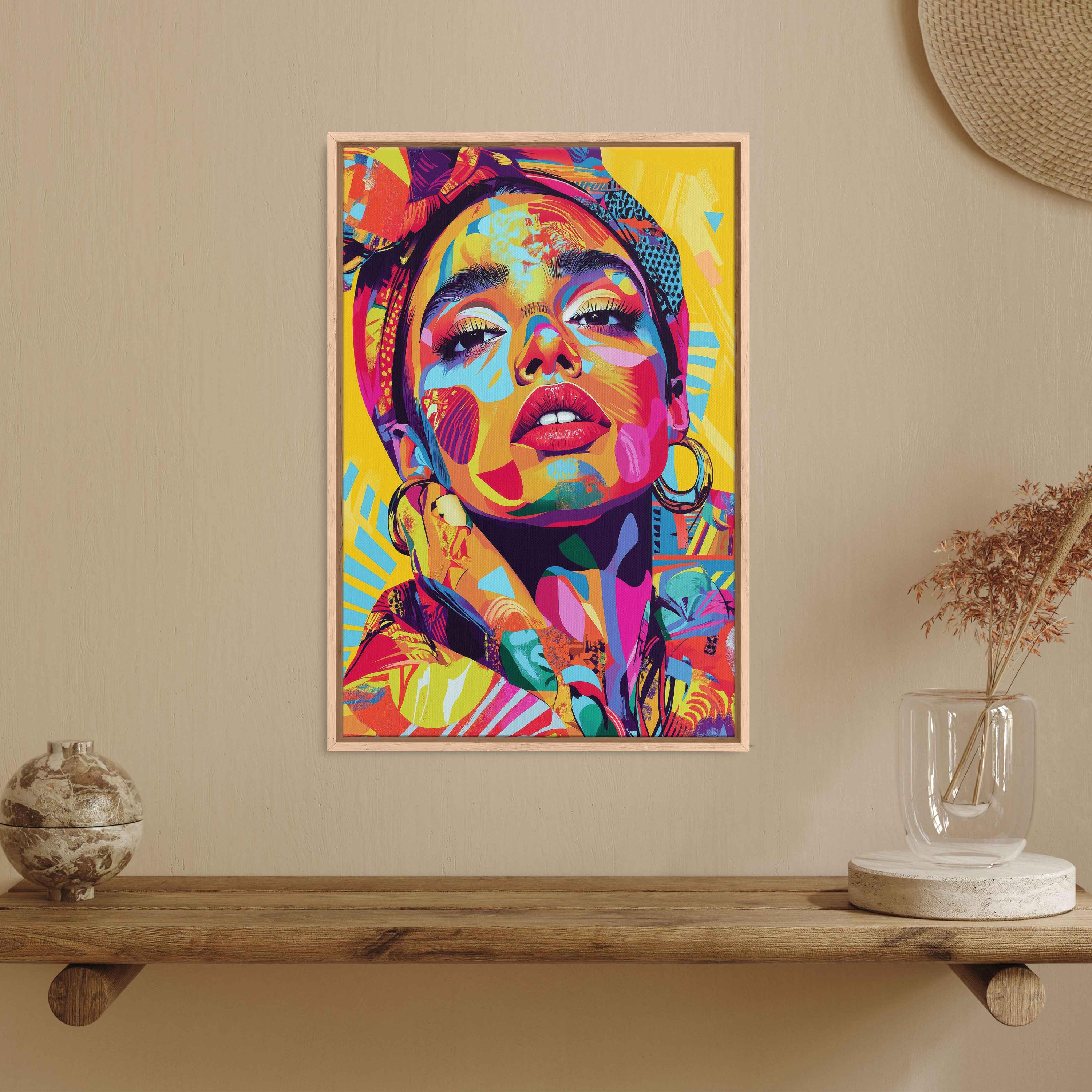 古塔つみ over print POP ART canvas mint ED5 David Statue Pop Art Canvas Print, Michelangelo, Bold Home Decor