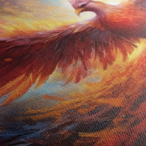Phoenix Rising From The Ashes, Canvas Print, Framed Canvas Options, Ready To Hang image 5