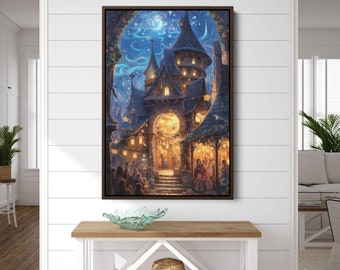 Mage Tower, Framed Canvas Print, Ready To Hang