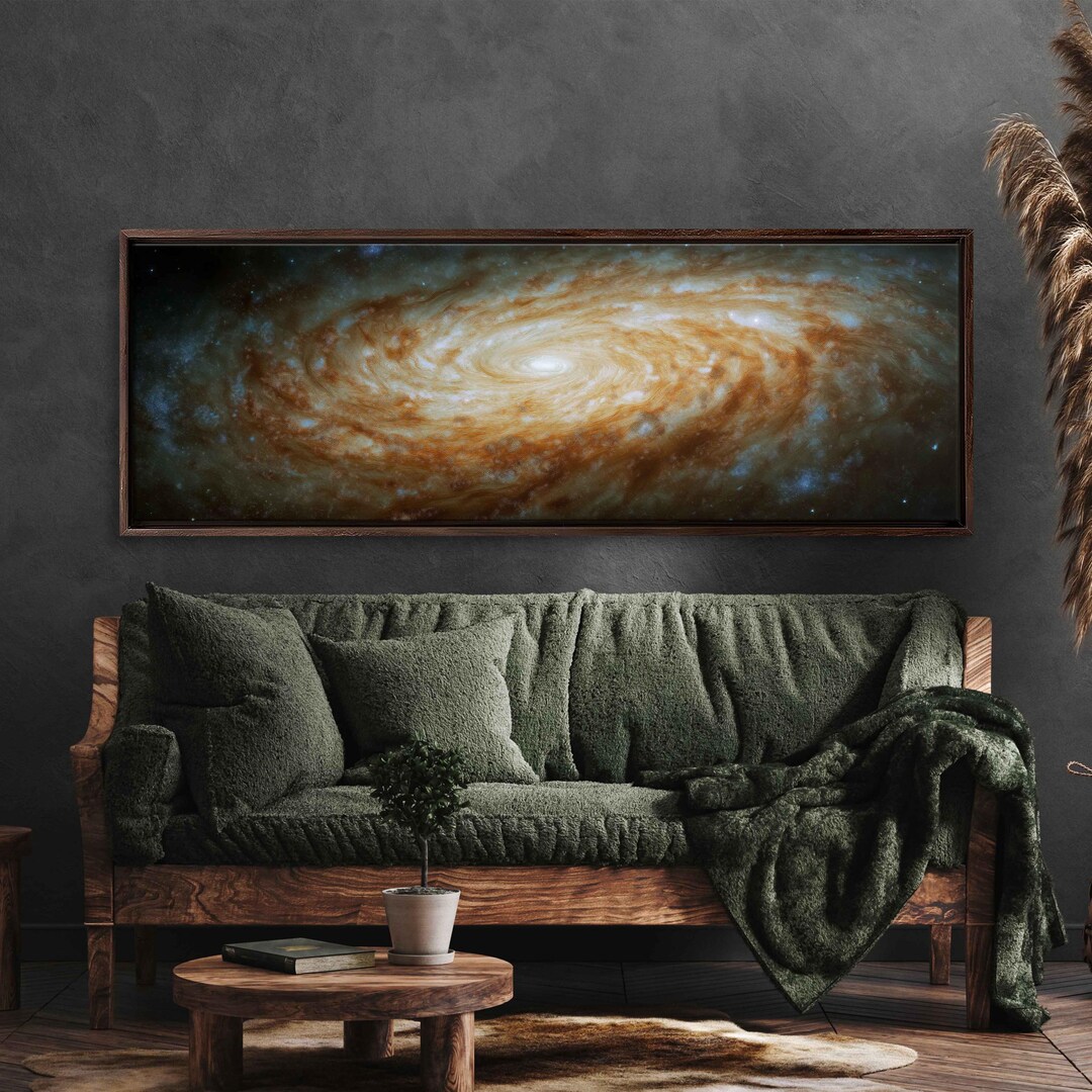 Swirling Galaxy in Universe Wall Art Canvas Print, Outer Space ...