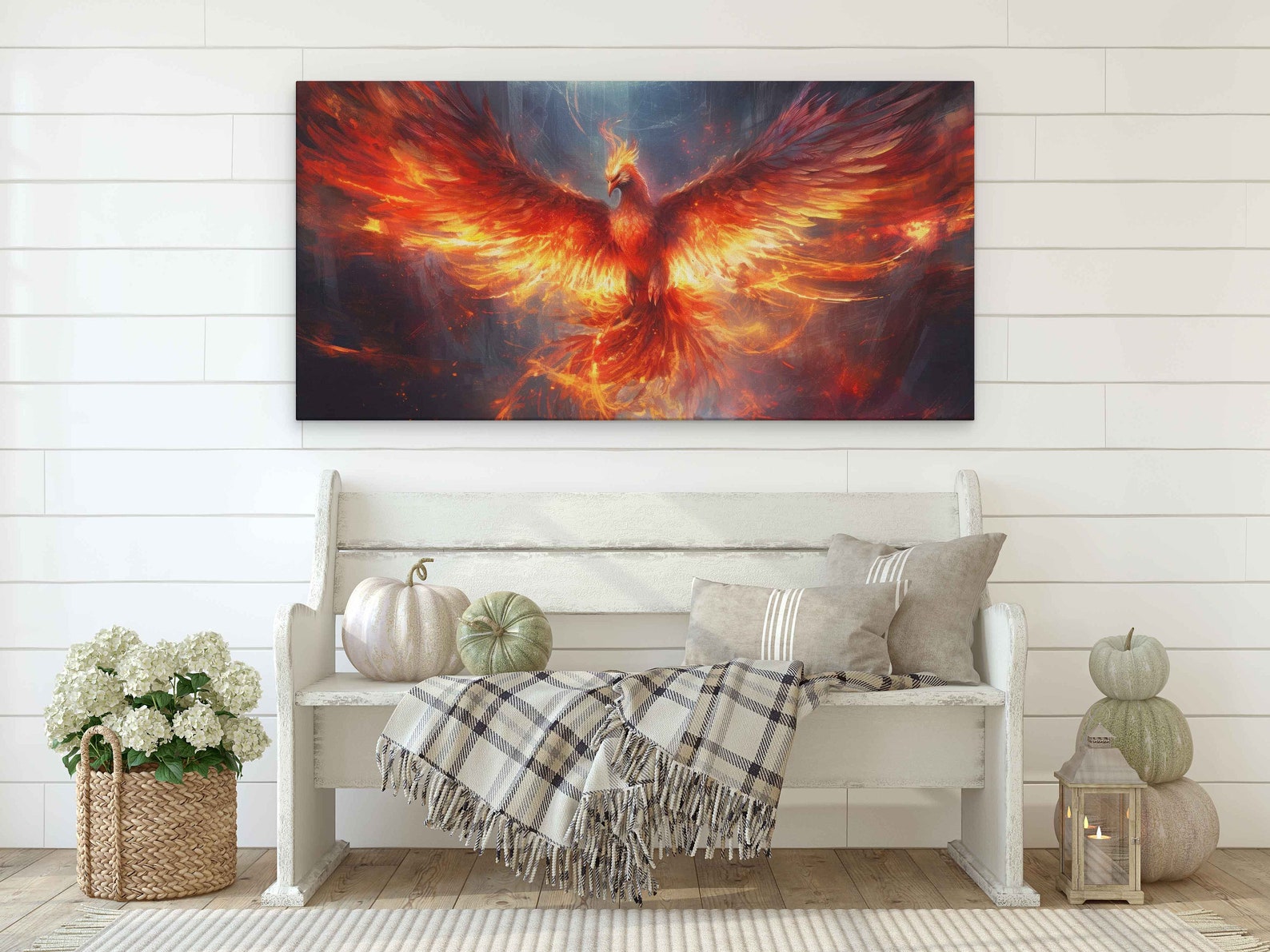 Phoenix Rising Digital Painting, Framed Canvas Print, Ready to Hang - Etsy