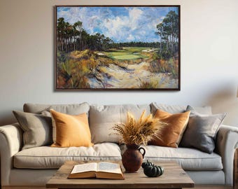 Pinehurst #2 Golf Course Wall Art Canvas Print, Lush Fairways, Gift For Golfer, Golfing Green, Ready To Hang